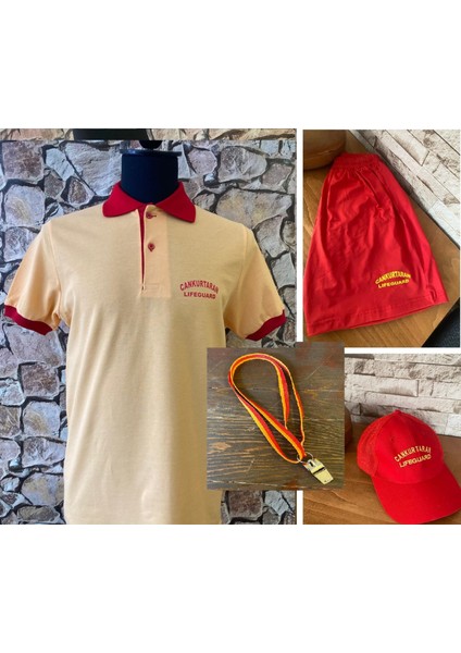 Set4 Cankurtaran Polo Yaka % 100 Pamuk Lacost Kumaşlı Tışörtlü Set
