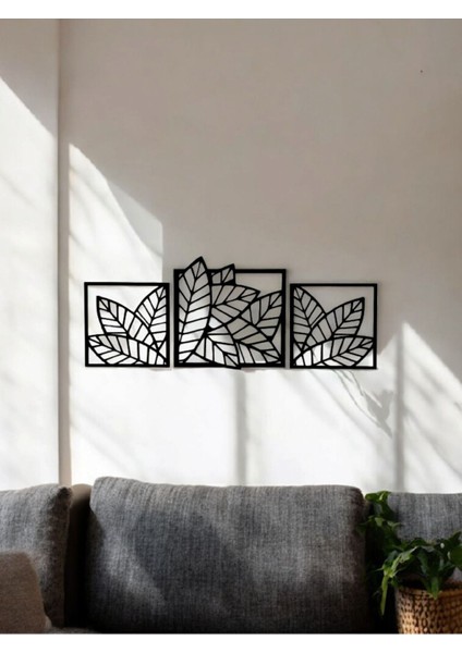 3'lü Yaprak Desenli Tablo, Duvar Dekorasyonu fırsatları