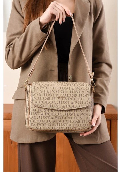 Baskılı Desenli Büyük Boy El Ve Omuz Çantası