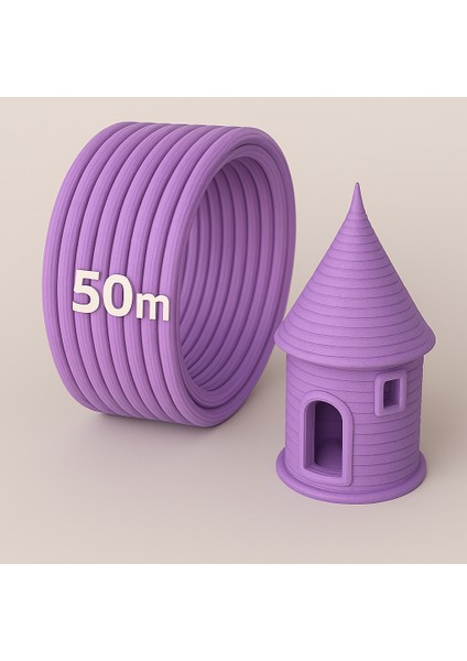 3D Kalem Yazıcı Için 50 Metre Mor Renk Pla Filament fiyatları