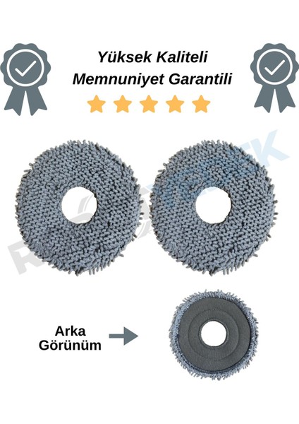 Xiaomi S10+(S10T Değil) Uyumlu 2 Adet Mikrofiber Mop Bez