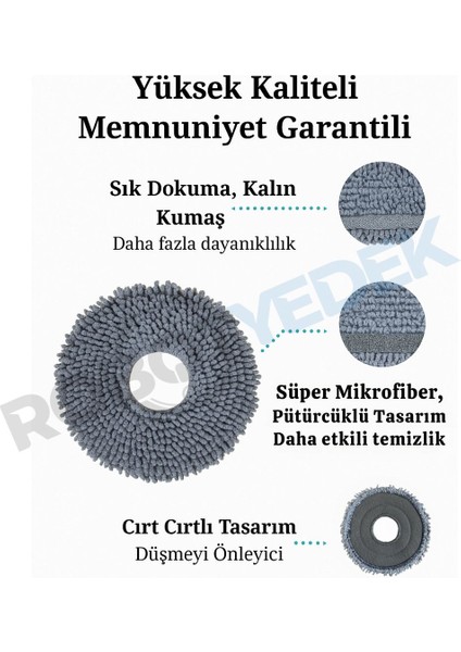 Xiaomi S10 Plus X10 Plus X20 Plus Uyumlu Yedek Fırça Hepa Filtre Mop Özel Seti-7 Parça