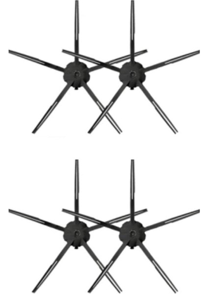 Roborock S5 Max (Siyah) Uyumlu Yedek Yan Fırça-4 Parça