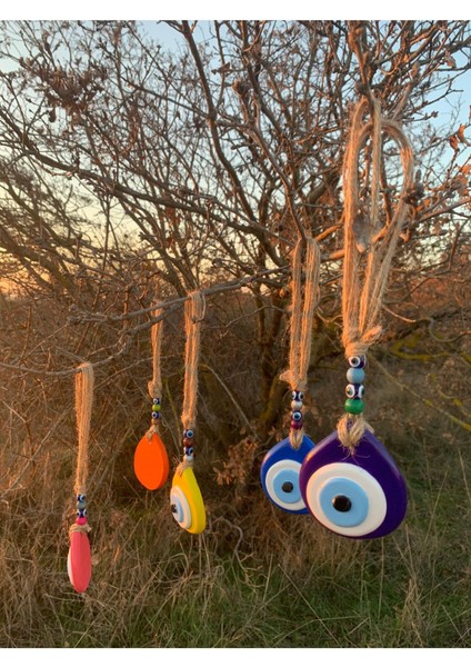 Nazar Boncuklu Damla Desen Nazar El Yapımı Duvar Süsü 10 Adet