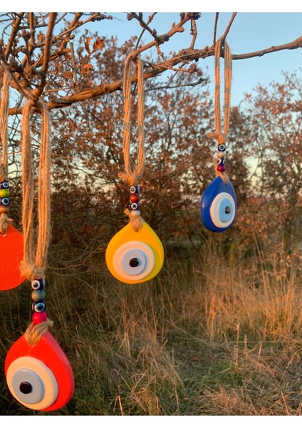 Nazar Boncuklu Damla Desen Nazar El Yapımı Duvar Süsü 10 Adet fırsatları