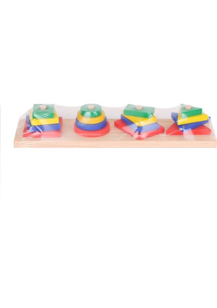 KR006 Woodoy Renkli Geometrik Şekiller -Karsan Oyuncak