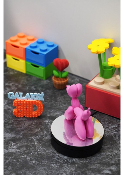 Dekoratif Minyatür Sevimli Balon Köpek Biblo Modern Dekor 11 x 12 cm fırsatları