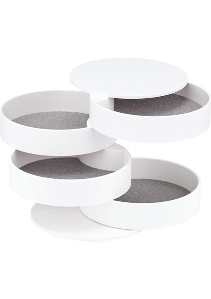 Mithra Life 4 Katlı Döner Beyaz Takı Organizeri Düzenleyici Kutusu MIT1149 indirimleri