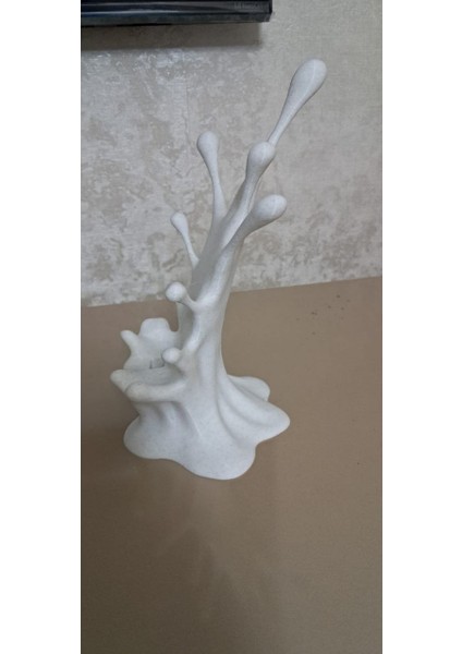 3D Şeklinde Mermer Desenli Masaüstü Telefon Tutucu