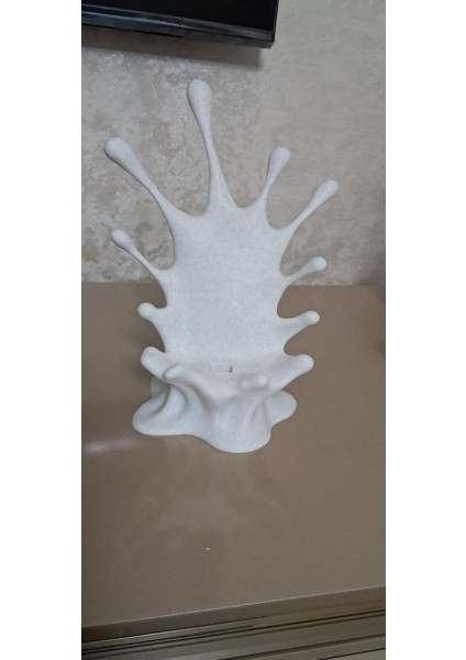 3D Şeklinde Mermer Desenli Masaüstü Telefon Tutucu