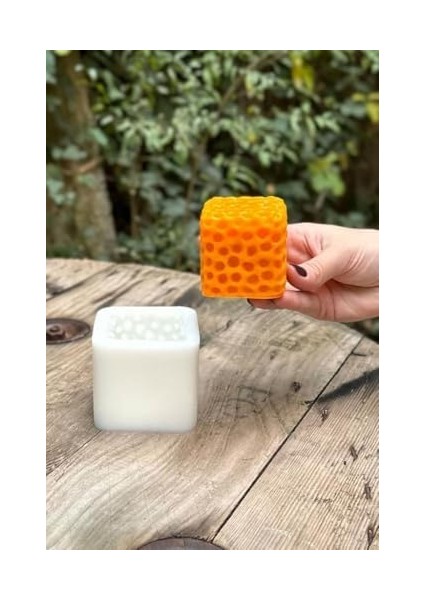Menashop Metrashop Concept Sünger Küp Mum Kalıbı (Silikon) (1 Adet)