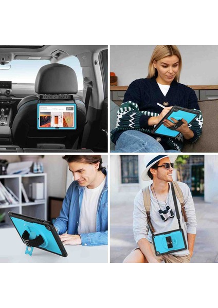Samsung Galaxy Tab A9+ Plus 11"(SM-X210/X216/ Uyumlu Askılı 360 Dönen Defender Yüksek Koruma Kapak