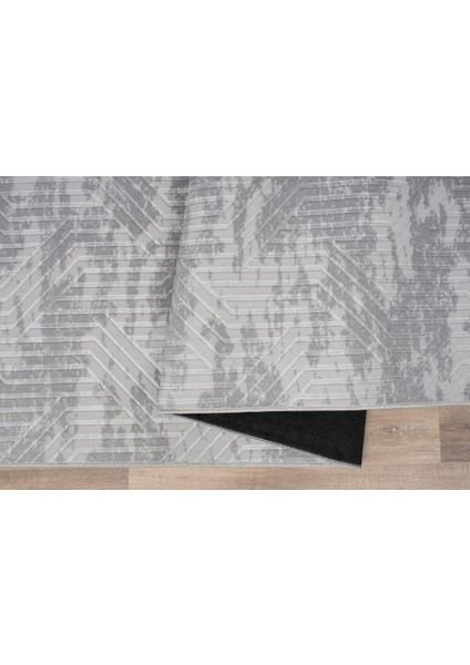 150 x 600 cm Gri - Kaymaz Tabanlı, Dekoratif ve Yıkanabilir