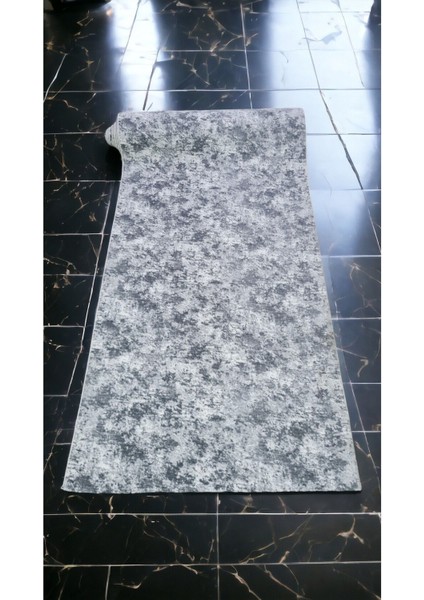150 x 400 cm Gri - Kaymaz Tabanlı, Dekoratif ve Yıkanabilir