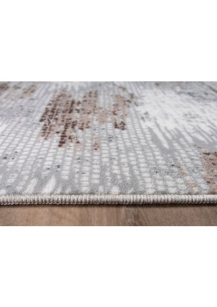80 x 250 cm Kahve - Kaymaz Tabanlı, Dekoratif ve Yıkanabilir