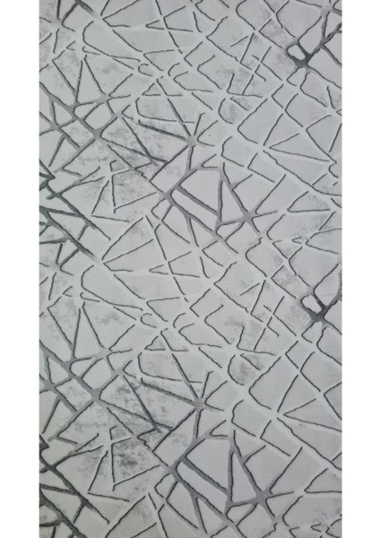 100 x 250 cm Gri - Kaymaz Tabanlı, Dekoratif ve Yıkanabilir