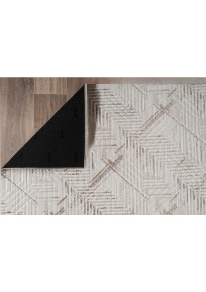 150 x 600 cm Kahve - Kaymaz Tabanlı, Dekoratif ve Yıkanabilir