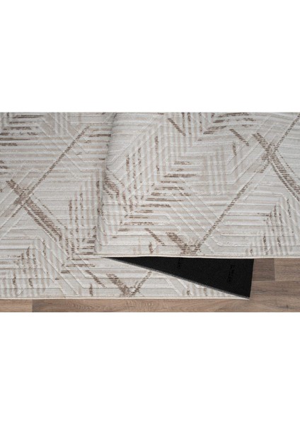 150 x 400 cm Kahve - Kaymaz Tabanlı, Dekoratif ve Yıkanabilir