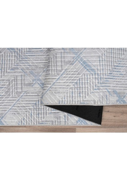 150 x 400 cm Mavi - Kaymaz Tabanlı, Dekoratif ve Yıkanabilir