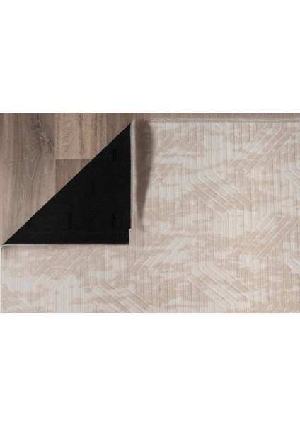 80 x 600 cm Krem - Kaymaz Tabanlı, Dekoratif ve Yıkanabilir