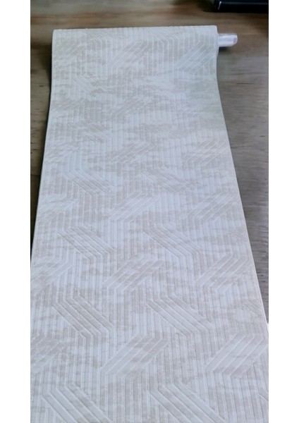 200 x 600 cm Krem - Kaymaz Tabanlı, Dekoratif ve Yıkanabilir