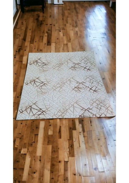 80 x 500 cm Kahve - Kaymaz Tabanlı, Dekoratif ve Yıkanabilir