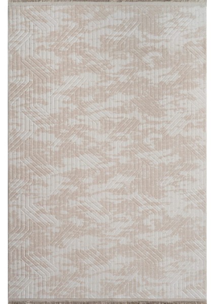 100 x 600 cm Krem - Kaymaz Tabanlı, Dekoratif ve Yıkanabilir