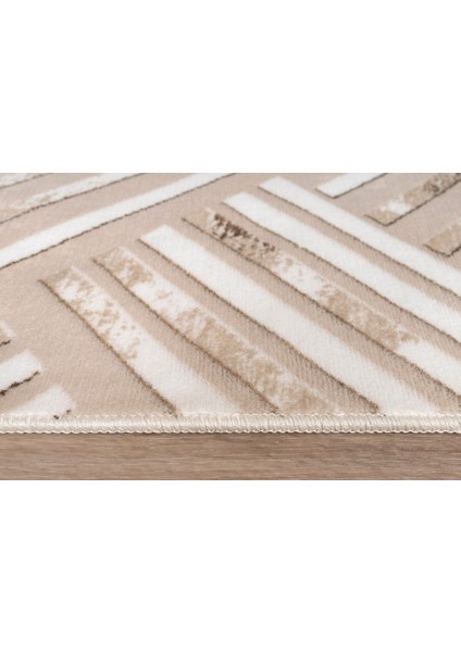 100 x 400 cm Kahverengi - Kaymaz Tabanlı, Dekoratif ve Yıkanabilir