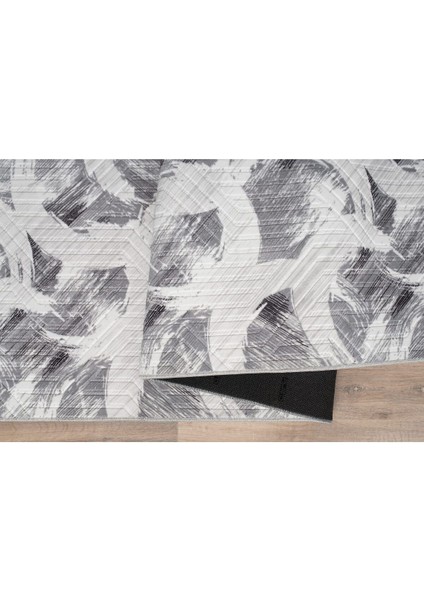 150 x 600 cm Gri - Kaymaz Tabanlı, Dekoratif ve Yıkanabilir