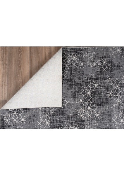 150 x 600 cm Gri - Kaymaz Tabanlı, Dekoratif ve Yıkanabilir