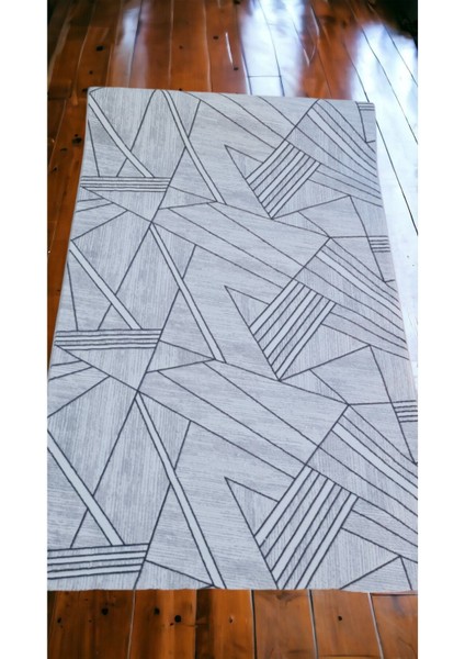 200 x 600 cm Gri - Kaymaz Tabanlı, Dekoratif ve Yıkanabilir