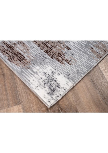 150 x 400 cm Kahve - Kaymaz Tabanlı, Dekoratif ve Yıkanabilir