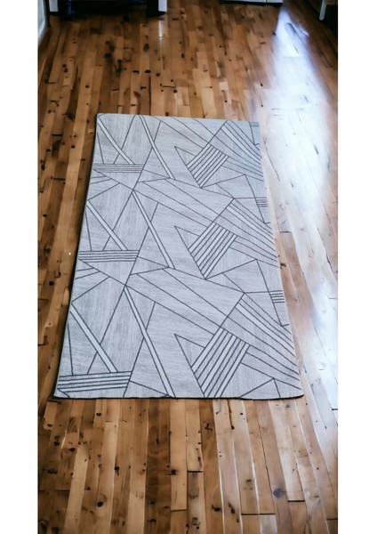 80 x 200 cm Gri - Kaymaz Tabanlı, Dekoratif ve Yıkanabilir