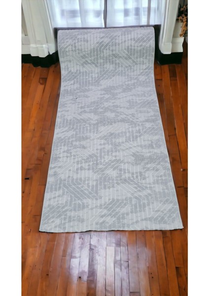 200 x 600 cm Gri - Kaymaz Tabanlı, Dekoratif ve Yıkanabilir