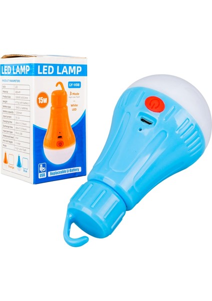 Şarjlı Çakarlı LED Ampul (4887)