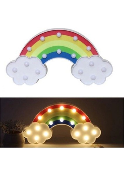 LED Işıklı Gökkuşağı Gece Lambası