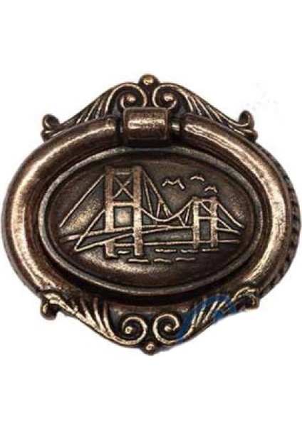 Dekoratif Zamak Sarkaç - Büyük, Kulp, Eskitme, 100 Adet