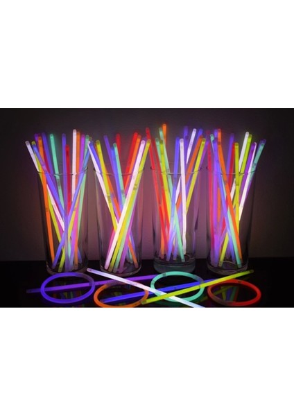Glow Fosforlu Neon Bileklik 50 Adet (4887)