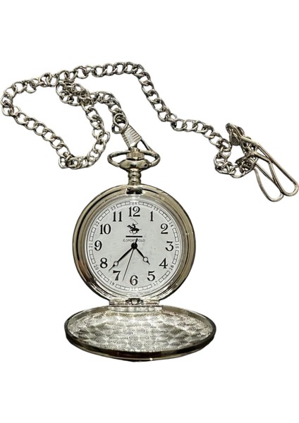 Kabartmalı Köstekli Erkek Cep Saati