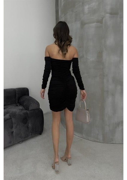 Estelya Cut Out Mini Elbise 2571-01