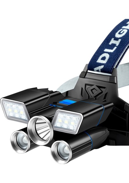 18+3 Power Ledli Su Geçirmez Şarjlı Kafa Feneri (4767)