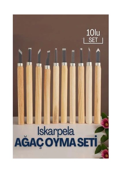 Ahşap Saplı Iskarpela Seti Ağaç ve Ahşap Işleme Için Profesyonel Hobi Takımı Ahşap Yontmaa Araçları