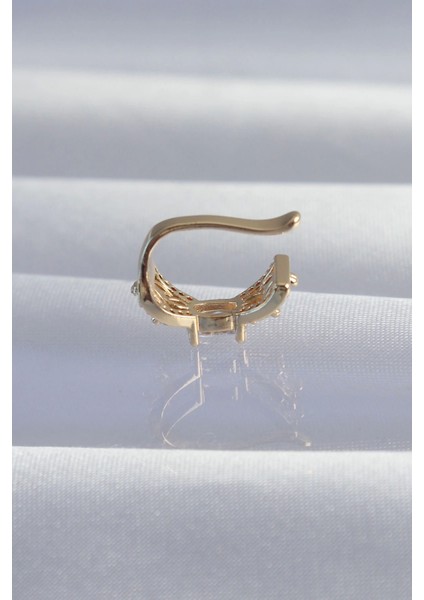 Pirinç Gold Renk Zirkon Taş Kaplama Earcuff Küpe - TJ-BKP9337 fiyatları