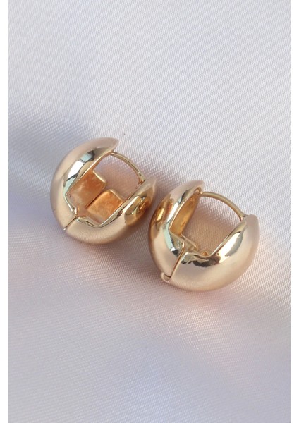 Pirinç Gold Renk Içi Boş Minimal Topçuk Küpe - TJ-BKP8984 fiyatları