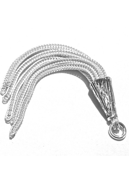 Kolye Küpe Bilezik Tesbih Için 925 Ayar Sade Gümüş Püskül 55 mm 4 Gram No. 6233