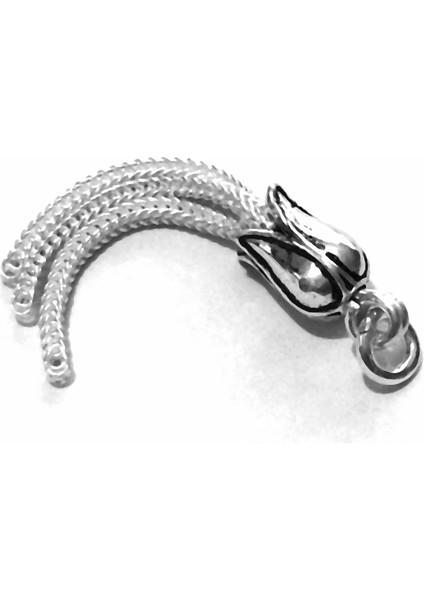 Kolye Küpe Bilezik Tesbih Için 925 Ayar Küçük Gümüş Püskül 3 cm 2.5 Gram No. 6569