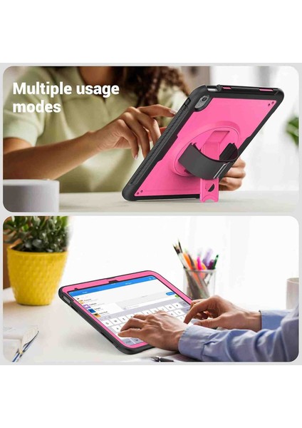 Apple iPad (A16) 11INÇ 10.nesil 2022/2025 Uyumlu Askılı 360 Dönen Defender Yüksek Koruma Kapak
