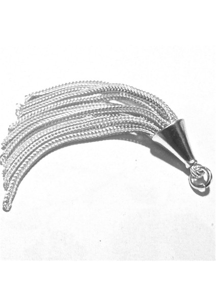 Kolye Küpe Tesbih Için 925 Ayar Sade Gümüş Püskül 55 mm 5.3 Gram No. 6235