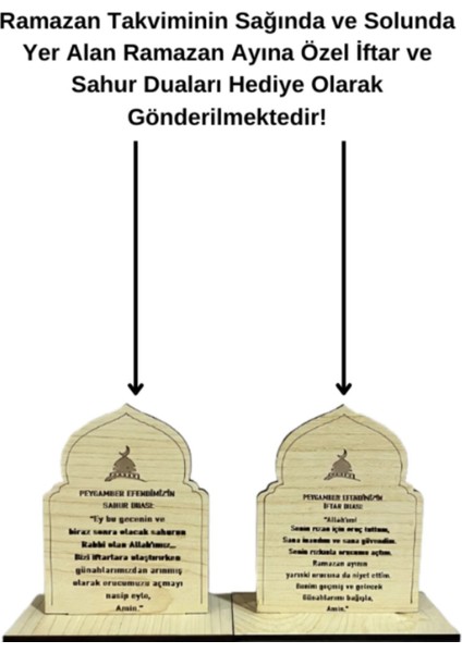 Ahşap Ramazan Ayı Gün Sayacı - Dekoratif Islami Takvim