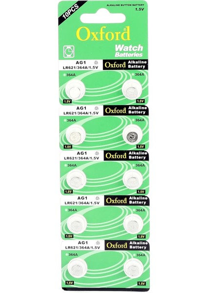 Ag1 - LR621-364 - Sr6 1.5V Alkalin Saat Pili 10 Adet